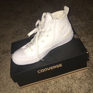 All white converse, never worn before!!